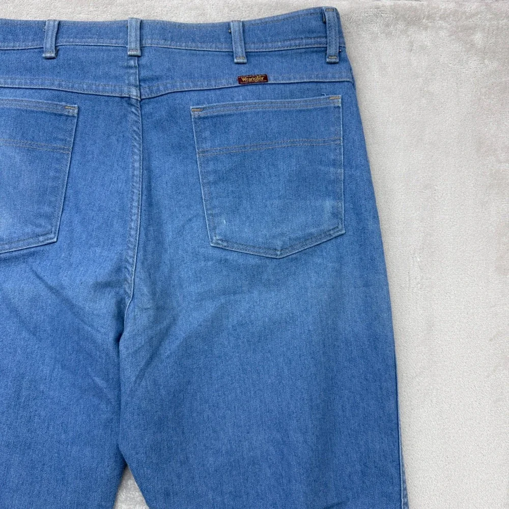 Vintage Wrangler Pants Mens 38x32 Blue Straight Leg Medium Wash‎ Made in USA 90s